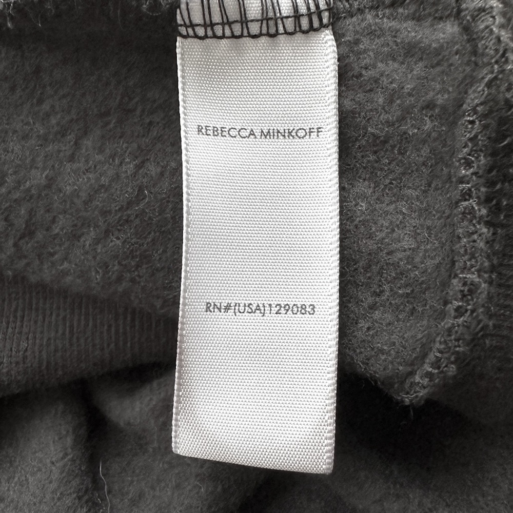 Rebecca Minkoff Rebel Print Pullover Black Sweatshirt - Picture 7 of 8